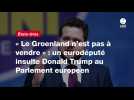 VIDEO. « Le Groenland n'est pas à vendre » : un eurodéputé insulte Donald Trump au Parlement européen