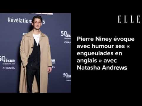 VIDEO : Pierre Niney voque avec humour ses  engueulades en anglais  avec Natasha Andrews