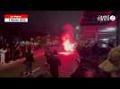 VIDÉO. Le Mans-PSG : les supporters Sang et Or attendent les joueurs avec un cortège de fumigènes