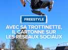 Avec sa trottinette, il cartonne sur les réseaux sociaux.