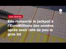 VIDEO. Elle remporte le jackpot à l'EuroMillions des années après avoir raté de peu le gros lot