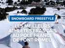 Snowboard Freestyle, le meilleurs athlètes français s'entraînent à Font Romeu au pôle France.