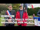 Trois nouveaux noms sur le monument aux morts