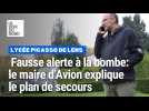 Fausse alerte à la bombe au lycée Picasso : le maire d'Avion explique le plan de secours