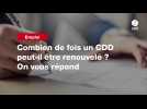 VIDEO. Emploi. Combien de fois un CDD peut-il être renouvelé ? On vous répond