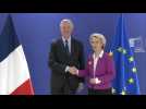 Ursula von der Leyen accueille le Premier ministre français Michel Barnier à Bruxelles