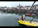 VIDÉO. Vendée Globe. On a remonté le chenal à bord du bateau d'Alan Roura