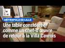 La table a double plateau de R. Mallet-Stevens a regagné la Villa Cavrois à Croix