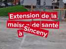 Extension de la maison de santé à Sinceny : pose de la première pîerre