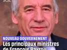 Les ministres du gouvernement Bayrou