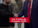 VIDEO. Les 3 infos du 6 janvier 2025