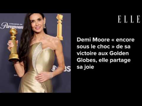 VIDEO : Demi Moore  encore sous le choc  de sa victoire aux Golden Globes, elle partage sa joie