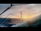 VIDÉO Vendée Globe. Le superbe couché de soleil de Sébastien Simon