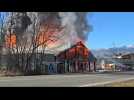 Incendie au supermarché Aldi de Bourg-Madame.