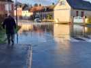 Ansennes, inondation de la place; Blangy-sur-Bresle, inondation parking du supermarché Super U