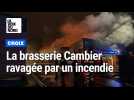 La brasserie Cambier, à Croix, ravagée par un incendie ce mardi 31 décembre