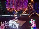 Une maison illuminée pour les fêtes de Noël dans l'Oise