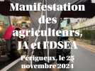 Manifestation des agriculteurs en Dordogne