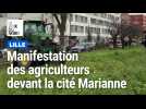 Lille - manifestation des agriculteurs devant la cité Marianne