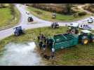 VIDEO. En colère, des agriculteurs occupent un rond-point au sud de Nantes