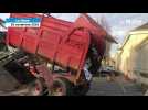 VIDÉO. En colère, les agriculteurs déversent des déchets au Mans