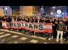 VIDÉO. FC Barcelone - Stade Brestois : le cortège impressionnant des supporters brestois