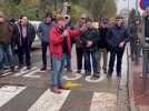 Saint-Omer : manifestation des agriculteurs devant l'institut des wateringues