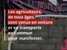 Mobilisation - Des agriculteurs franciliens en colère érigent un mur devant l'institut Inrae à Paris