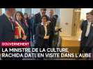 La ministre de la Culture, Rachida Dati, au musée Camille-Claudel de Nogent-sur-Seine (Aube)