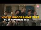 Votre programme télé du mardi 26 novembre 2024