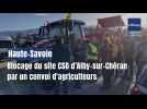 Haute-Savoie: blocage du site CSD d'Alby-sur-Chéran par un convoi d'agriculteurs