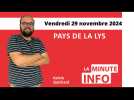 La Minute de l'Info de l'Echo de la Lys du vendredi 29 novembre 2024