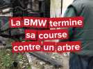 Le conducteur d'une BWM frôle une maison et termine sa course dans un arbre entre Roye et Nesle