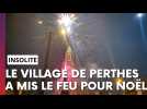 Le village de Perthes, près de Rethel, tire un spectaculaire feu d'artifice pour Noël