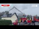 VIDÉO. Feu de garage près de Lisieux : les pompiers sur place, la circulation coupée dans un sens