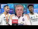 VIDÉO. Real Madrid : Carlo Ancelotti fait l'éloge de Kylian Mbappé et soutient Aurélien Tchouaméni