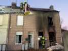 Une maison détruite par les flammes rue du Vieux-Château à Auchel, un blessé transporté