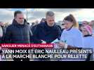 Éric Naulleau et Yann Moix présents à la marche blanche pour le sanglier Rillette à Chaource (Aube)