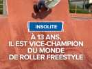 À 13 ans, il est vice-champion du monde de roller freestyle