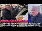 François Bayrou rend hommage à Jean-François Kahn lors de ses obsèques à Mussy-sur-Seine (Aube)