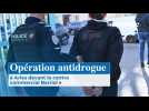 Opération antidrogue à Arles devant le centre commercial Barriol