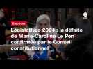 VIDEO. Législatives 2024 : la défaite de Marie-Caroline Le Pen confirmée par le Conseil constitutionnel