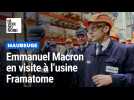 Emmanuel Macron en visite à Framatome Maubeuge