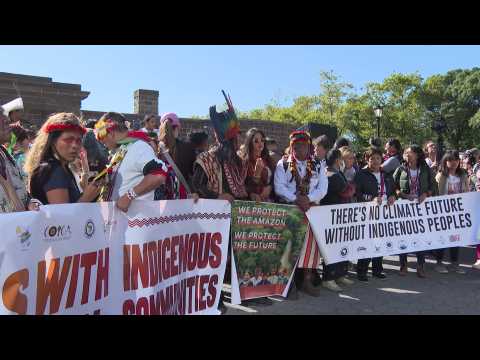 Indigenous people rally for climate justice in New York