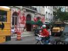 La façade du consulat de Russie à New York vandalisée à la peinture rouge