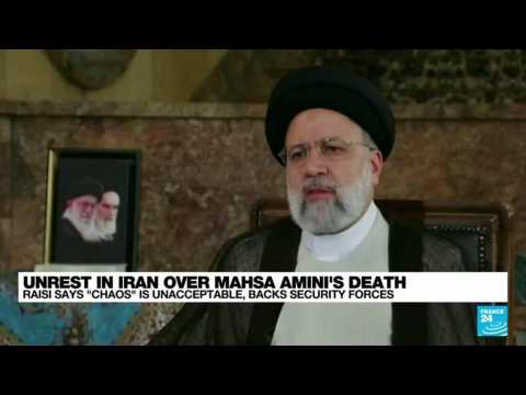 Iran's Raisi condemns 'chaos' of protests after Mahsa Amini's death, backs security forces