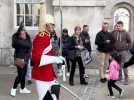 Un garde royal britannique terrorise une petite fille en lui hurlant dessus