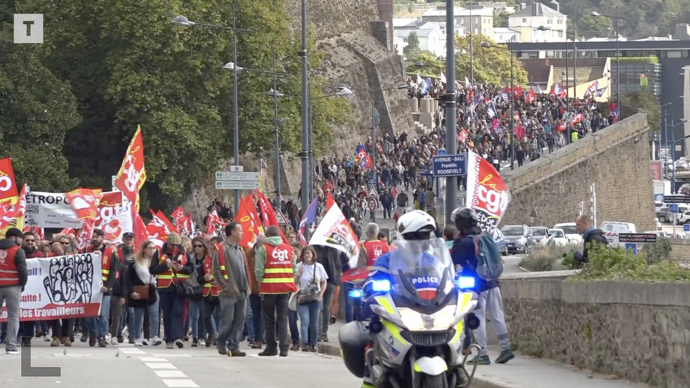 Manifestations : plusieurs milliers de Bretons dans la rue (Le Télégramme)