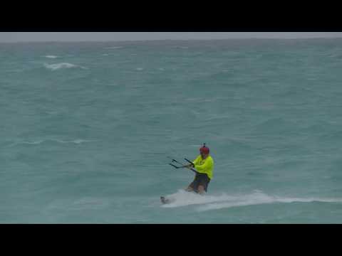 Surfers in Bermuda take advantage of pre-hurricane waves