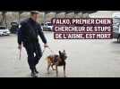 Falko, premier chien chercheur de stups de l'Aisne, est mort